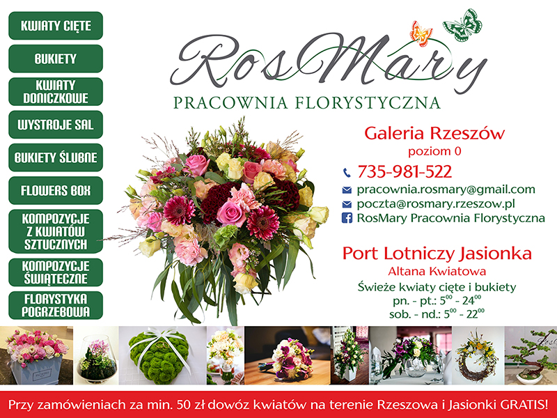 Kwiaciarnia Rosmary zaprasza!