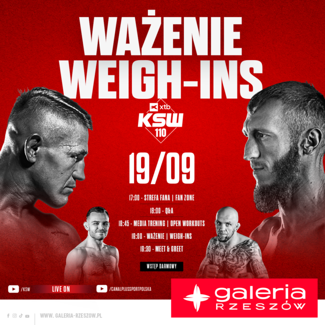 Ważenie XTB KSW w Galerii Rzeszów!